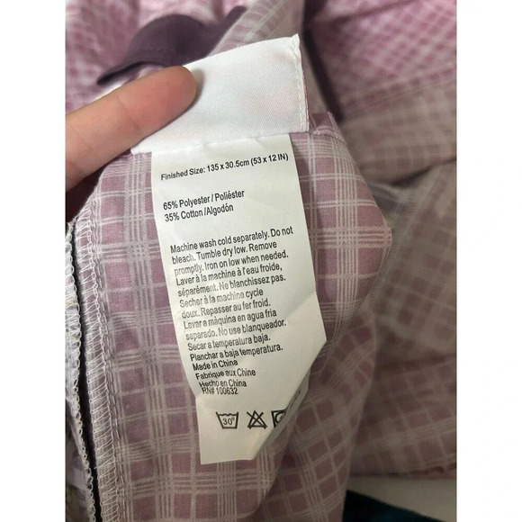 2 CoCaLo Baby Sugar Plum Window Valance Purple Check - Picture 5 of 5